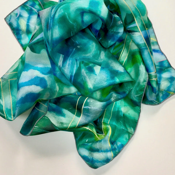 Silk Scarf, "Pool"