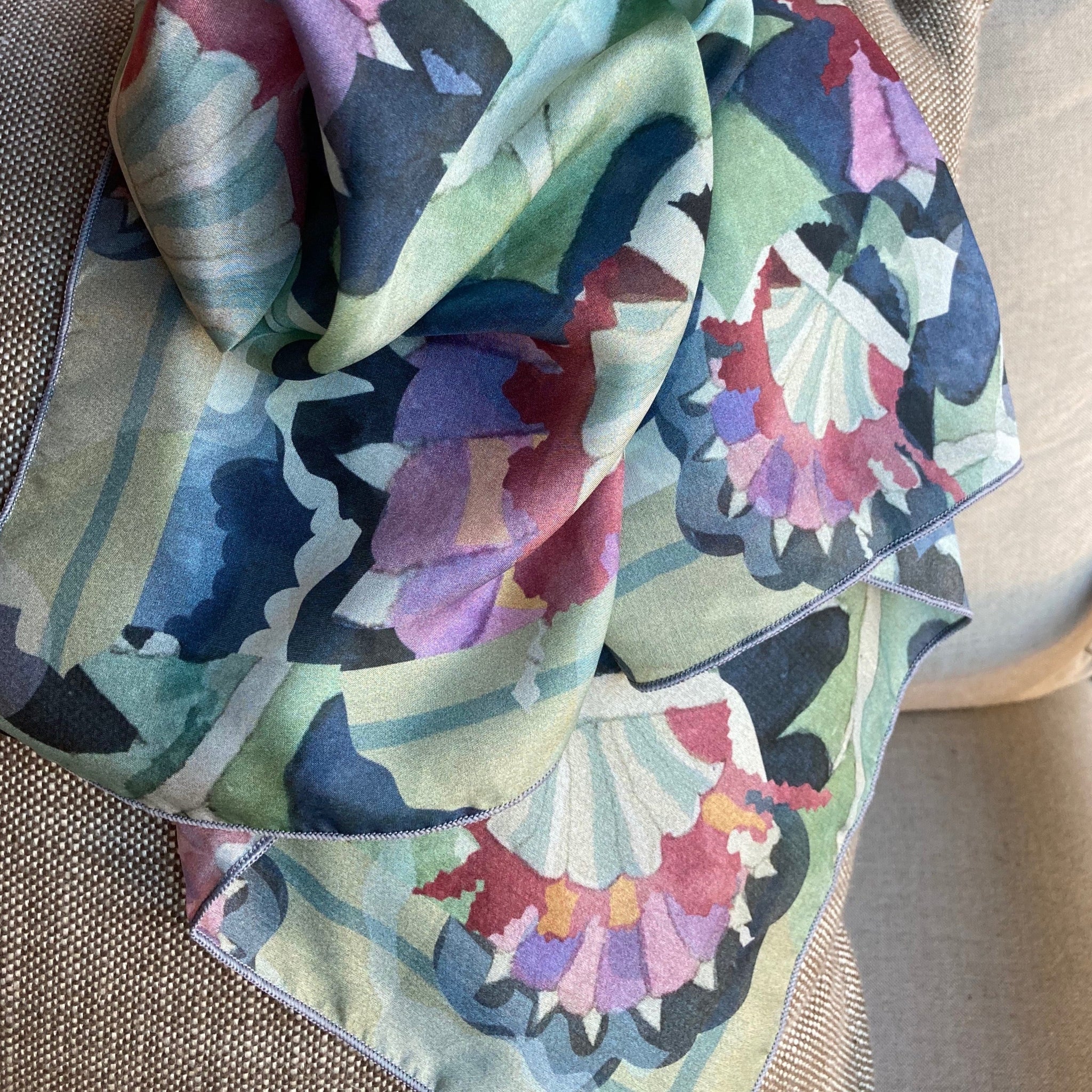 Silk Scarf, "Thistle"